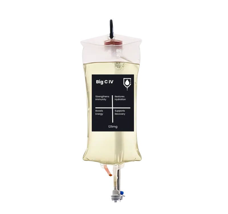 Big Vitamin C IV Treatment bag with vitamins and electrolytes