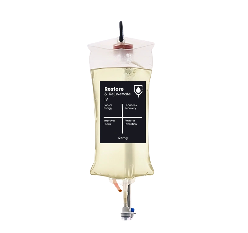 Restore & Rejuvenate IV treatment bag with biotin, glutathione and electrolytes